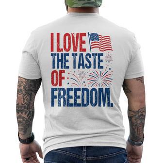 I Love The Taste Of Freedom Couples Matching 4Th Of July Men's T-shirt Back Print - Thegiftio UK
