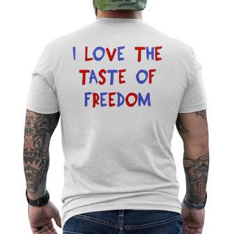 I Love The Taste Of Freedom Matching Fourth Of July Couple Men's T-shirt Back Print | Seseable UK