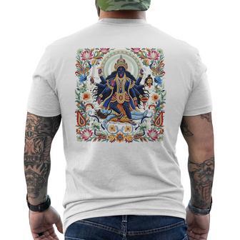 Maa Kali Mahakali Goddess Hindu Spiritual Hinduism Indian Men's T-shirt Back Print - Thegiftio UK