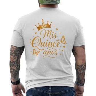 Mariposa Quinceañera Mis Xv Años 15 Cumpleaños Niña Camiseta Hombre Estampado Espalda - Regaloses