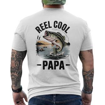 Men's Fishing Dad Reel Cool Papa Bass Fish Fisherman Men's T-shirt Back Print - Thegiftio UK