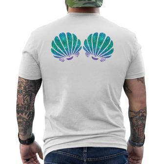 Mermaid Sea Shell Bra Costume Comfort Colors Crop Top Men's T-shirt Back Print - Thegiftio UK