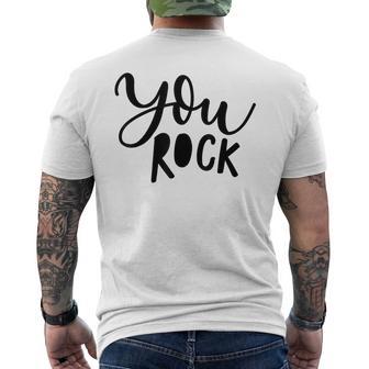 Messaggio Di Celebrazione You Rock Per Amici E Lauree T-shirt da uomo con stampa posteriore - Novitaregali