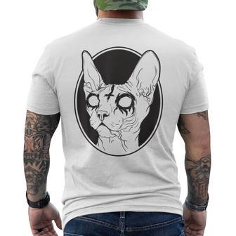 Metalphynx Cat I Pastello Goth E Death Metal Pagan T-shirt da uomo con stampa posteriore - Novitaregali