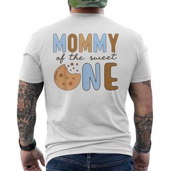 Mommy Of The Sweet One Cookies And Milk 1St Birthday Family Men's T-shirt Back Print - Thegiftio