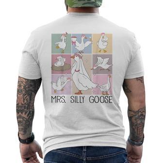Mr And Mrs Silly Goose Era Bride And Groom Wedding Men's T-shirt Back Print | Seseable UK