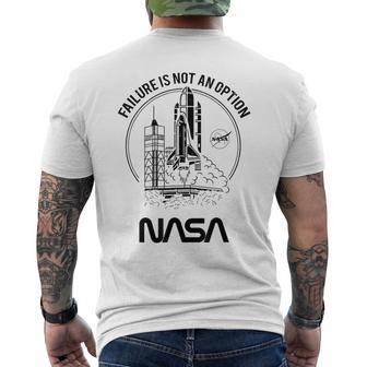 Nasa の失敗は許されない スペース シャトル メンズTシャツ バックプリント - Kawaiitshirt