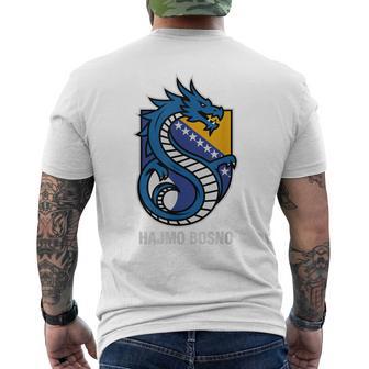 National Bosnia Herzegovina Hajmo Bosno Country Pride Cheer Men's T-shirt Back Print - Thegiftio UK