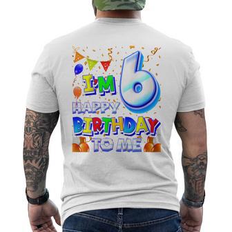 Niños Producto De Fiesta De Cumpleaños Número 6 Regalo Para Niño Y Niña De 6 Años Camiseta Hombre Estampado Espalda - Regaloses