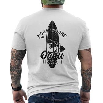 North Shore Oahu Hawaii Surf Board Surfing Surfer Hawaiian Men's T-shirt Back Print - Thegiftio UK