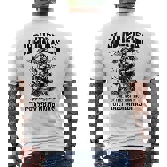 Old Hippies Don't Die They Turn Into Crazy Grandpas メンズTシャツ バックプリント - Kawaiitshirt