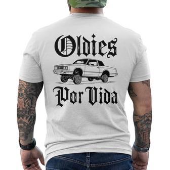 Oldies Porida ヴィンテージ ローライダー 車 メキシカン チカーノ チョロ メンズTシャツ バックプリント - Kawaiitshirt