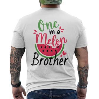 One In A Melon Brother 1St Birthday Party Family Matching Men's T-shirt Back Print - Thegiftio UK