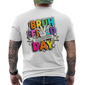 Orange Team Field Day Men's T-shirt Back Print - Monsterry