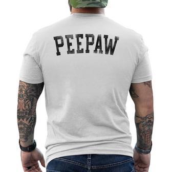 Peepaw Classic Bold Font Birthday Peepaw Men's T-shirt Back Print | Seseable UK