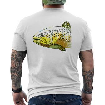 Pesca Con Mosca Trucha Minimalista Camiseta Hombre Estampado Espalda - Regaloses