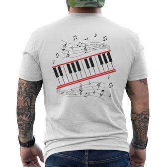 Piano Beat It Music Cosplay Music Idea Men's T-shirt Back Print - Thegiftio UK