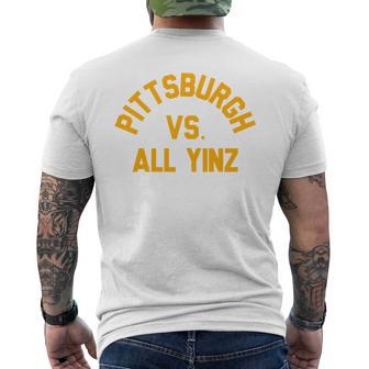 Pittsburgh Vs All Yinz Super Sports Fan Comfort Colors Crop Top Men's T-shirt Back Print - Thegiftio UK
