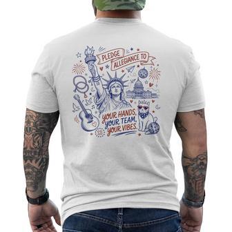 Pledge Allegiance Patriotic 4Th Of July Men's T-shirt Back Print - Thegiftio UK
