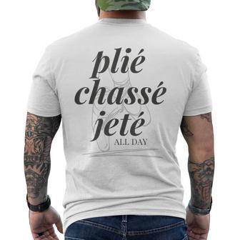 Plie Chasse Jete Ballet Dancer Ballerina Ballet Lover Camiseta Hombre Estampado Espalda - Regaloses