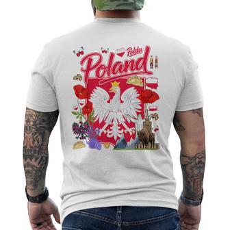 Polska Polish Flag Outfit Idea For Kids Poland Folk Themed Men's T-shirt Back Print - Thegiftio UK