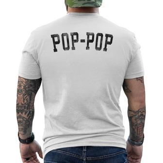 Pop-Pop Classic Bold Font Birthday Pop-Pop Men's T-shirt Back Print - Thegiftio UK