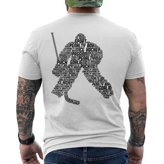Portiere Di Hockeyu Ghiaccio Giocatori Di Hockeyu T-shirt da uomo con stampa posteriore - Novitaregali