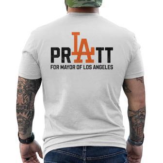 Pratt For Mayor Men's T-shirt Back Print | Mazezy