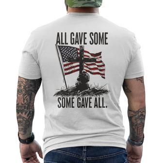 Pride All Gave Some Some Gave All Veterans Day Men's T-shirt Back Print - Thegiftio UK
