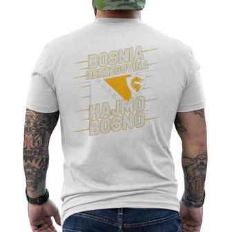 Proud Bosnia Herzegovina Cheer Country Favorite Spirit Game Men's T-shirt Back Print - Thegiftio
