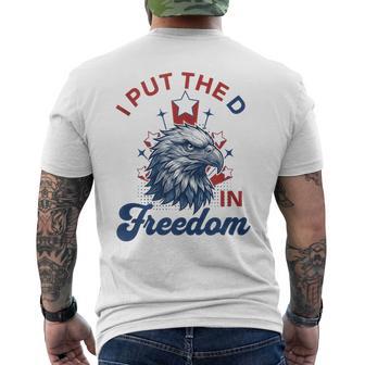 I Put D In Freedom 4Th Of July Matching Couple Him Her Men's T-shirt Back Print - Thegiftio UK