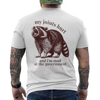 Raccoon My Joints Hurt Ehlers Danlos Syndrome Lupus Men's T-shirt Back Print - Thegiftio UK