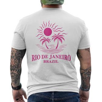 Recordatorio Deacaciones Brasileñas Recuerdo De Río De Janeiro Brasil In Mangas Camiseta Hombre Estampado Espalda - Regaloses
