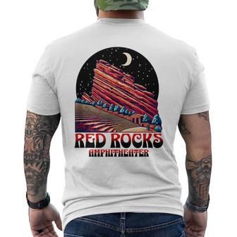 Red Rocks Amphitheater & The Moon Morrison Colorado Men's T-shirt Back Print - Thegiftio UK