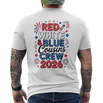Red White And Blue Cousin Crew 2026 Matching Family 4Th July Men's T-shirt Back Print - Monsterry
