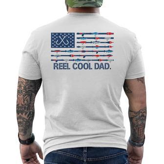 Reel Cool Dad Camo American Flag Fishing Father’S Day Men's T-shirt Back Print | Seseable UK