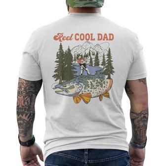 Reel Cool Dad Fishing New Dad Life Happy Father's Day Papa Men's T-shirt Back Print - Thegiftio UK
