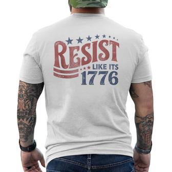 Resist Like Its 1776 Liberal 4Th Of July 250Th Anniversary Men's T-shirt Back Print - Thegiftio UK