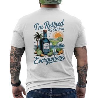 Retirement Party Summer I'm Retired It's 5 O'clock Men's T-shirt Back Print - Monsterry UK