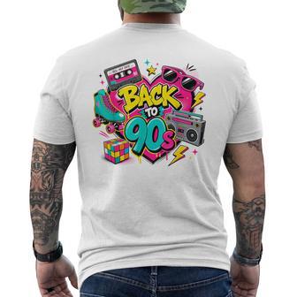 Retro Back To 90S Cassette Tape Boombox Rollerkate Noventa Camiseta Hombre Estampado Espalda - Regaloses