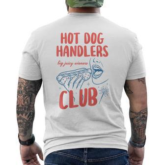 Retro Bun Destroyer Hot Dog Handlers Club 4Th Of July Couple Men's T-shirt Back Print - Monsterry UK