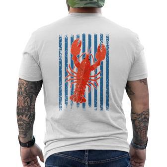 Retro Red Lobster Crawfish Vibes Seafood Lovers Summer Vibes Men's T-shirt Back Print | Seseable UK