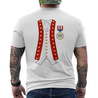 Revolutionary War Soldier Costume Men's T-shirt Back Print - Thegiftio UK