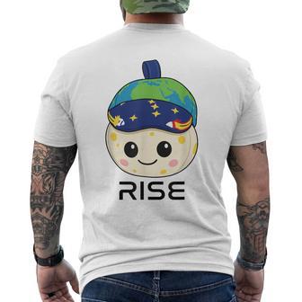 Rise Plush Cute Space Moon Fan Men's T-shirt Back Print - Thegiftio UK