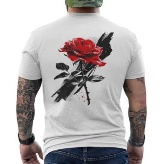 Rose Dessin Fleur Lover Oeuvre Graphique Motif Rose T-shirt imprimé au dos - Cadeauxyz
