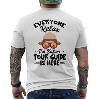 Safari Tour Guide Costume Everyone Relax Safari Tour Guide Men's T-shirt Back Print | Seseable UK