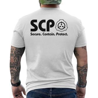 ScpecureContainProtect-Cp Foundation メンズTシャツ バックプリント - Kawaiitshirt