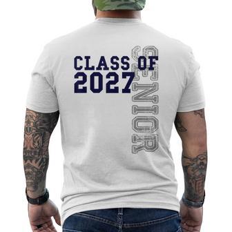 Senior Class Of 2027 Graduation Year High School & College Men's T-shirt Back Print - Thegiftio