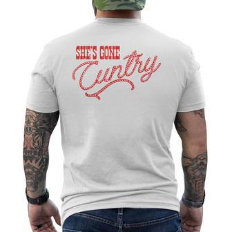 She's Gone Cuntry Country Music Cowboy Western Men's T-shirt Back Print - Monsterry