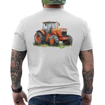 Snirt トラクターtシャツ、トラクター、トラクターコーヒーマグ メンズTシャツ バックプリント - Kawaiitshirt